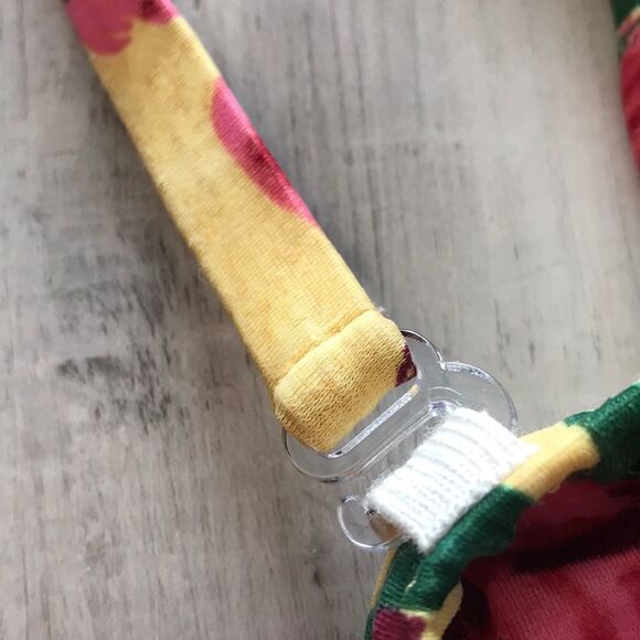 Vintage Tropical Print One Piece Swimsuit - Sz 10 - Picture 7 of 13